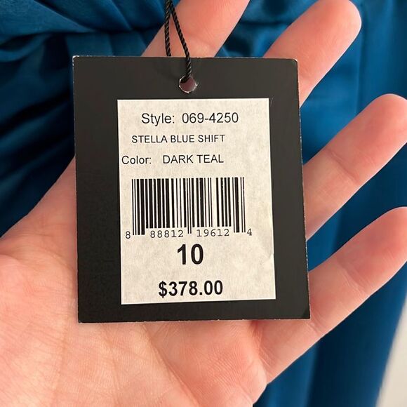 NWT Nanette Lepore Stella Blue Shift Dress, Dark Teal, Size 10 - Picture 3 of 9